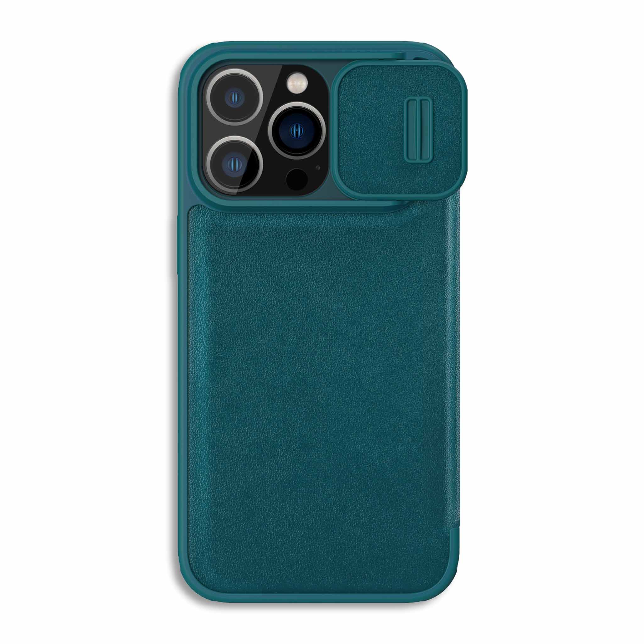 Qin Pro Plain Leather Case for iPhone 15 Series